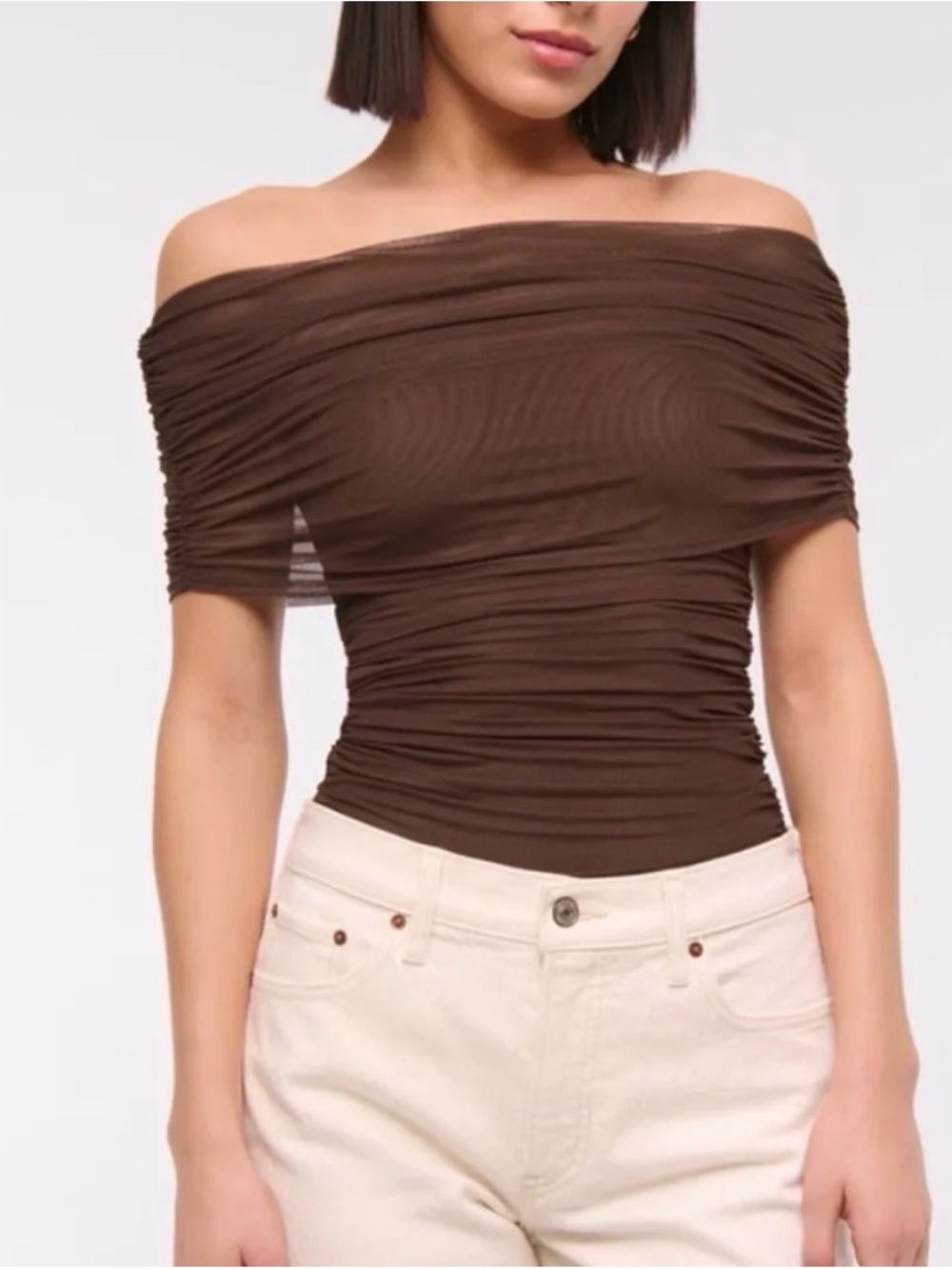 Abercrombie Mesh Foldover Bodysuit